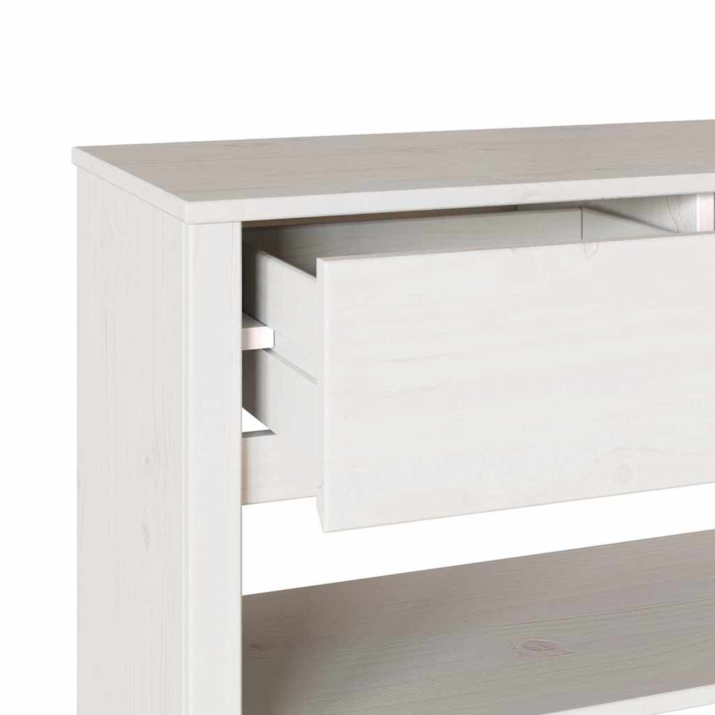 Alt View 8. Boyel Living - 35.2 x 14.6 x 28.7 in. Drammen Oak Solid Pine Wood Console Table in White - White.