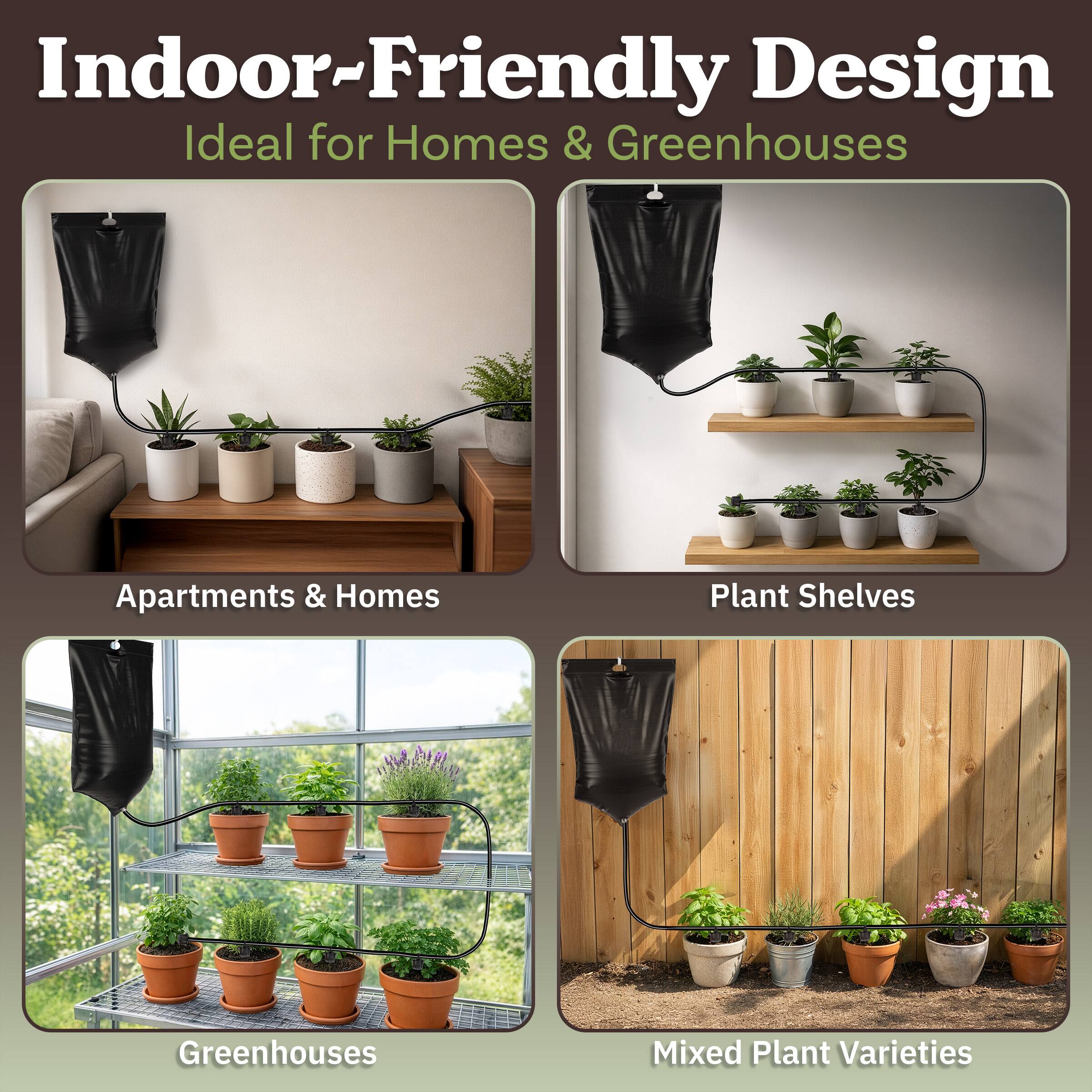 Indoor-Friendly Design  
Ideal for Homes & Greenhouses  

Apartments & Homes  
Plant Shelves  
Greenhouses  
Mixed Plant Varieties