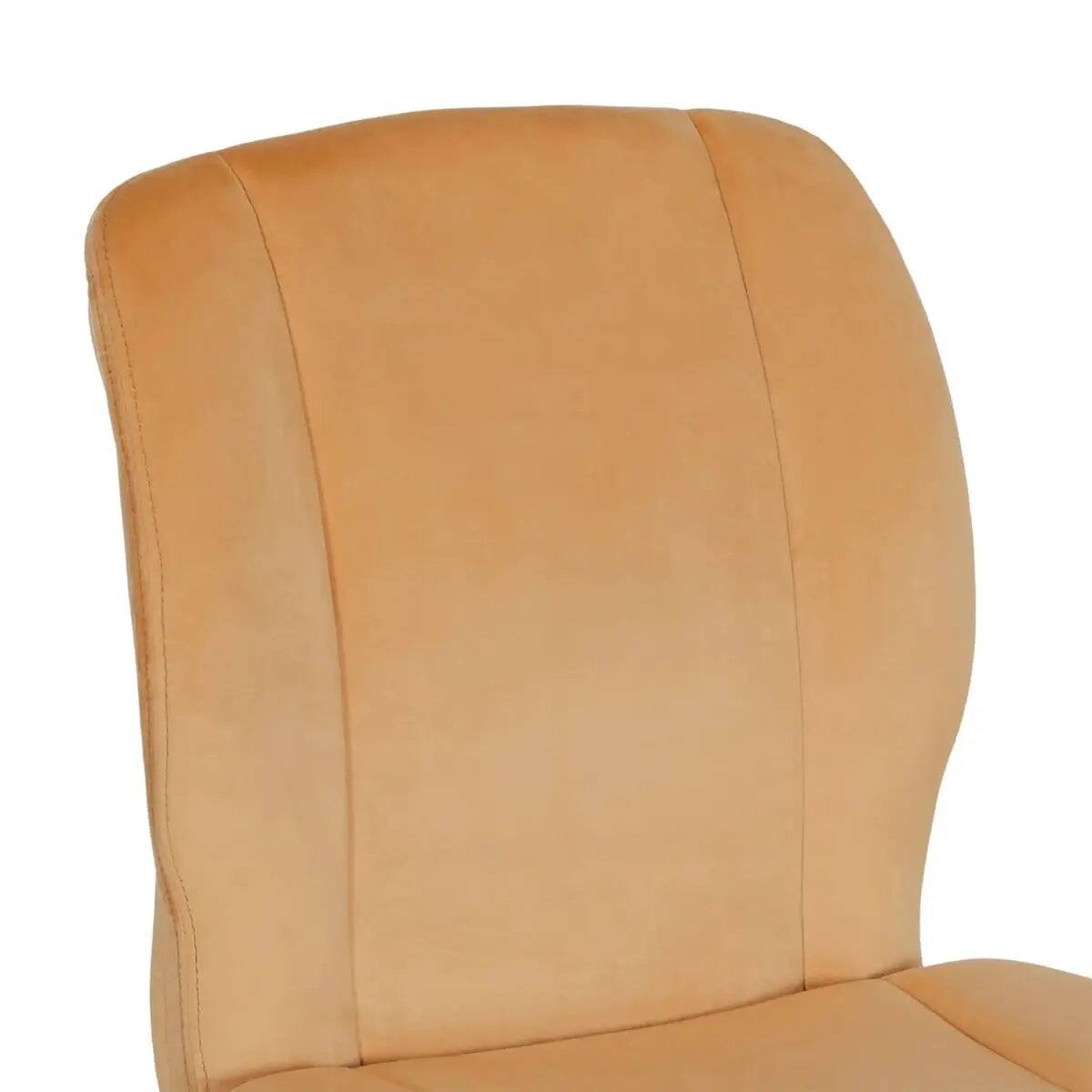 Alt View 2. Mainstays - Luxurious Plush Velvet Office Chair with Ergonomic Design and Adjustable Gold Base for Stylish Home Workspace - Gold.