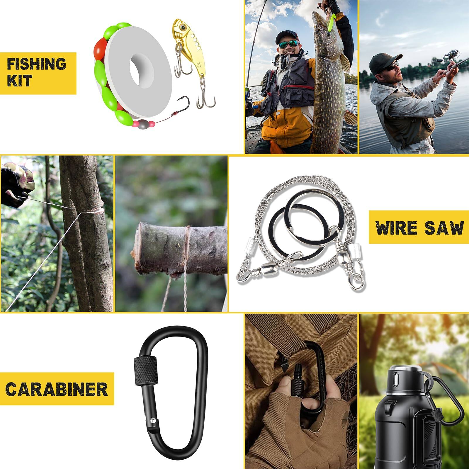 FISHING KIT  
WIRE SAW  
CARABINER