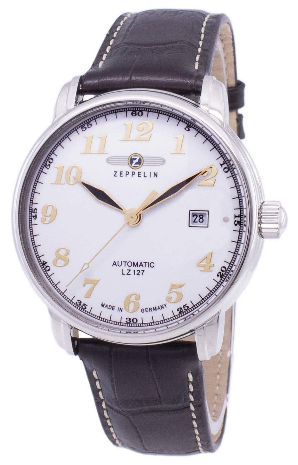 Zeppelin - Series LZ127 Graf Germany Made Automatic 7656-1 76561 Men's Watch 50M - Black, White