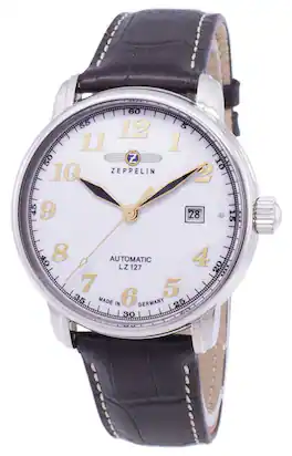 Zeppelin - Series LZ127 Graf Germany Made Automatic 7656-1 76561 Men's Watch 50M - Black, White