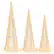 Alt View 19. Costway - Set of 3 Pre-lit Christmas Cone Trees Decoration with Star String & 90 Lights - Gold.