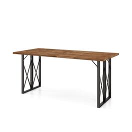 Kadyn - Modern Style 67 In Rectangle with Umbrella Hole Coffee Table for Patio Use - Brown