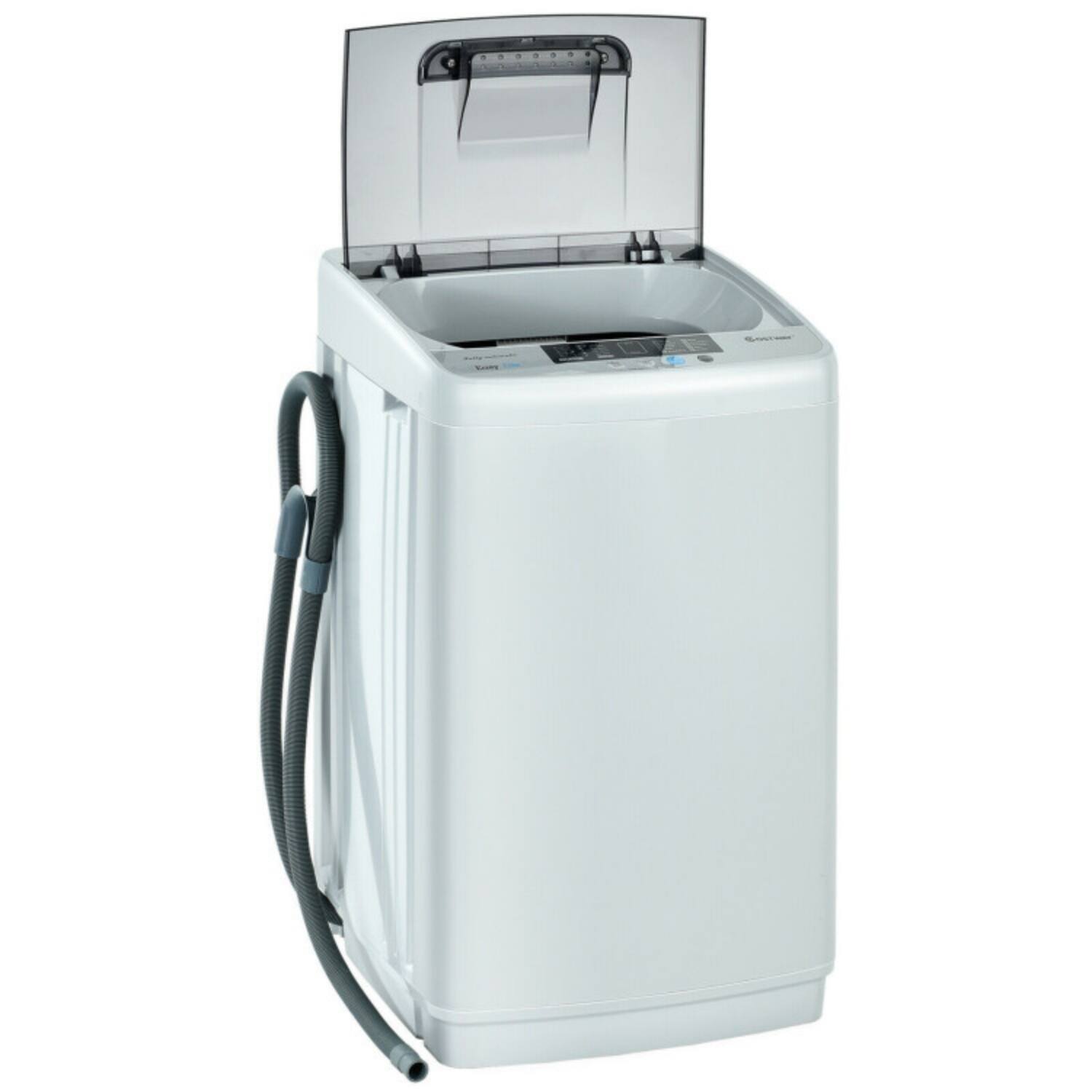 Alt View 6. LUCKY ONE - Compact Freestanding Portable Full-Automatic Washer with Drain Pump 8.8 lbs - Grey.
