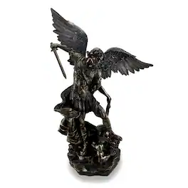 Veronese Design - Saint Michael Slays Lucifer Bronzed Sculptured Statue 31 in - Bronze