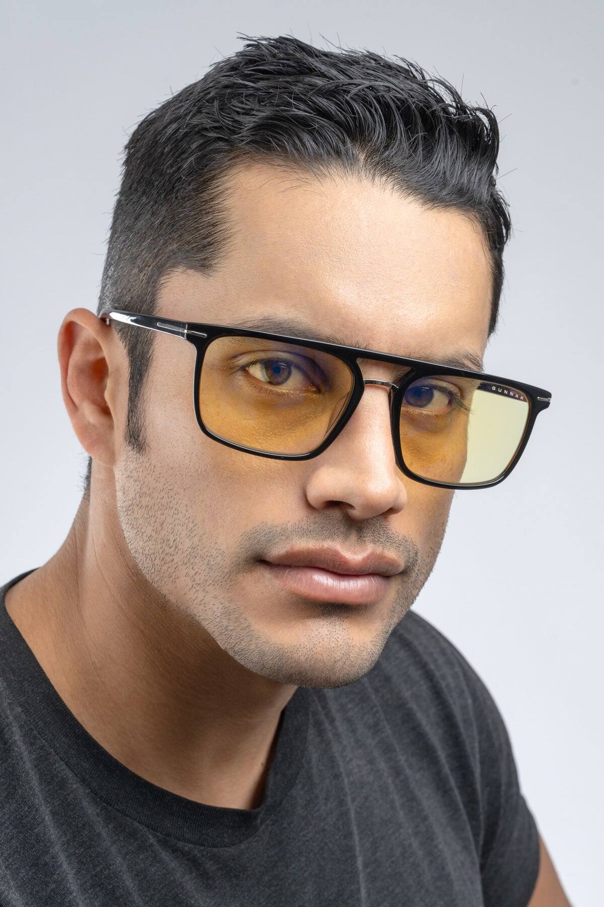 Back. GUNNAR - GUNNAR Computer Glasses  -  Haus, Onyx, Clear Lens - Blue Light Blocking, Relieve Dry Eye, Anti Glare - Onyx.