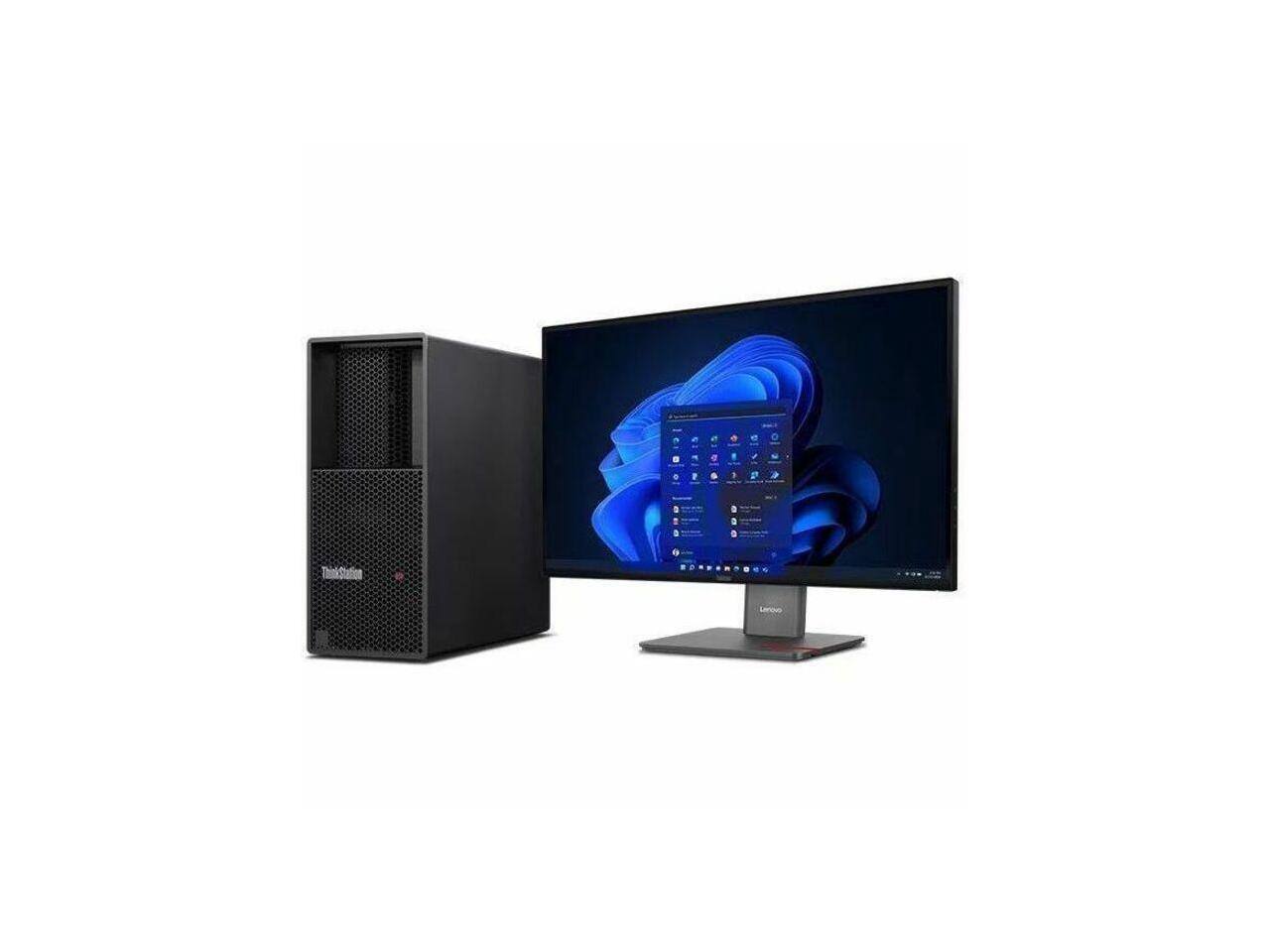 Alt View 1. Lenovo - Lenovo ThinkStation P3 Gen 2 - Intel Core Ultra 5 235 - vPro - 32GB - 512GB SSD - Intel W880 - Windows 11 Pro - Multicolor.