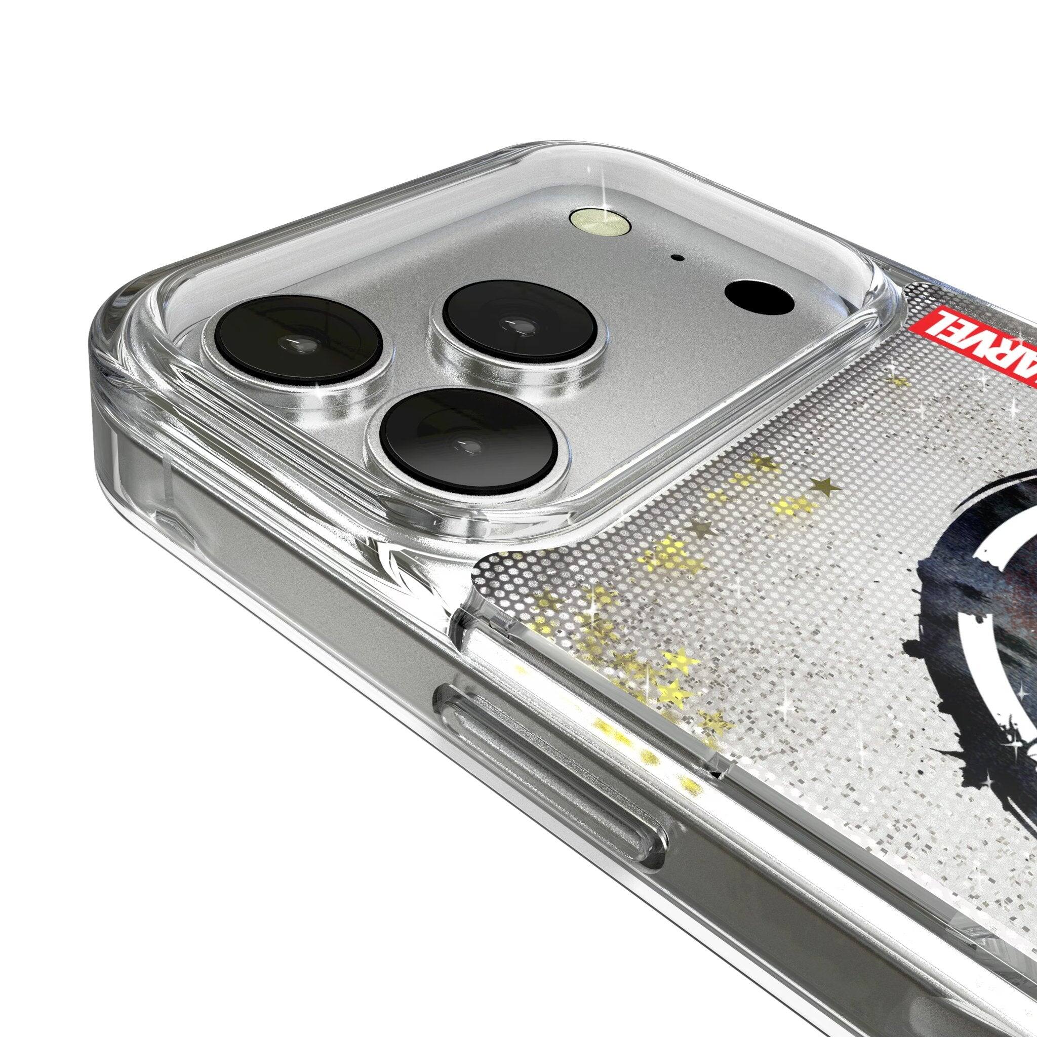 Left. Keyscaper - Marvel Grid Glitter Phone Case - Apple iPhone 17 Pro Max - Venom.