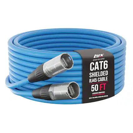 e CaMia I LX OXYBEN-FREE COPPER CAT6 SHIELDED RJ45 CABLE 50 FT ETHERCON-COMPATIBLE ETHERCON NETWORK CABLE ETHERNET AUDVO AND LISTENING GREAT FOR SOUND