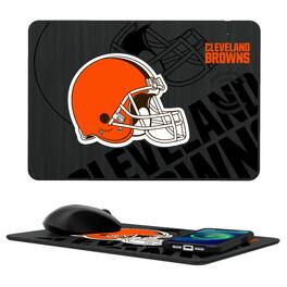 Keyscaper - Cleveland Browns Wireless Charger and Mouse Pad - Multicolor