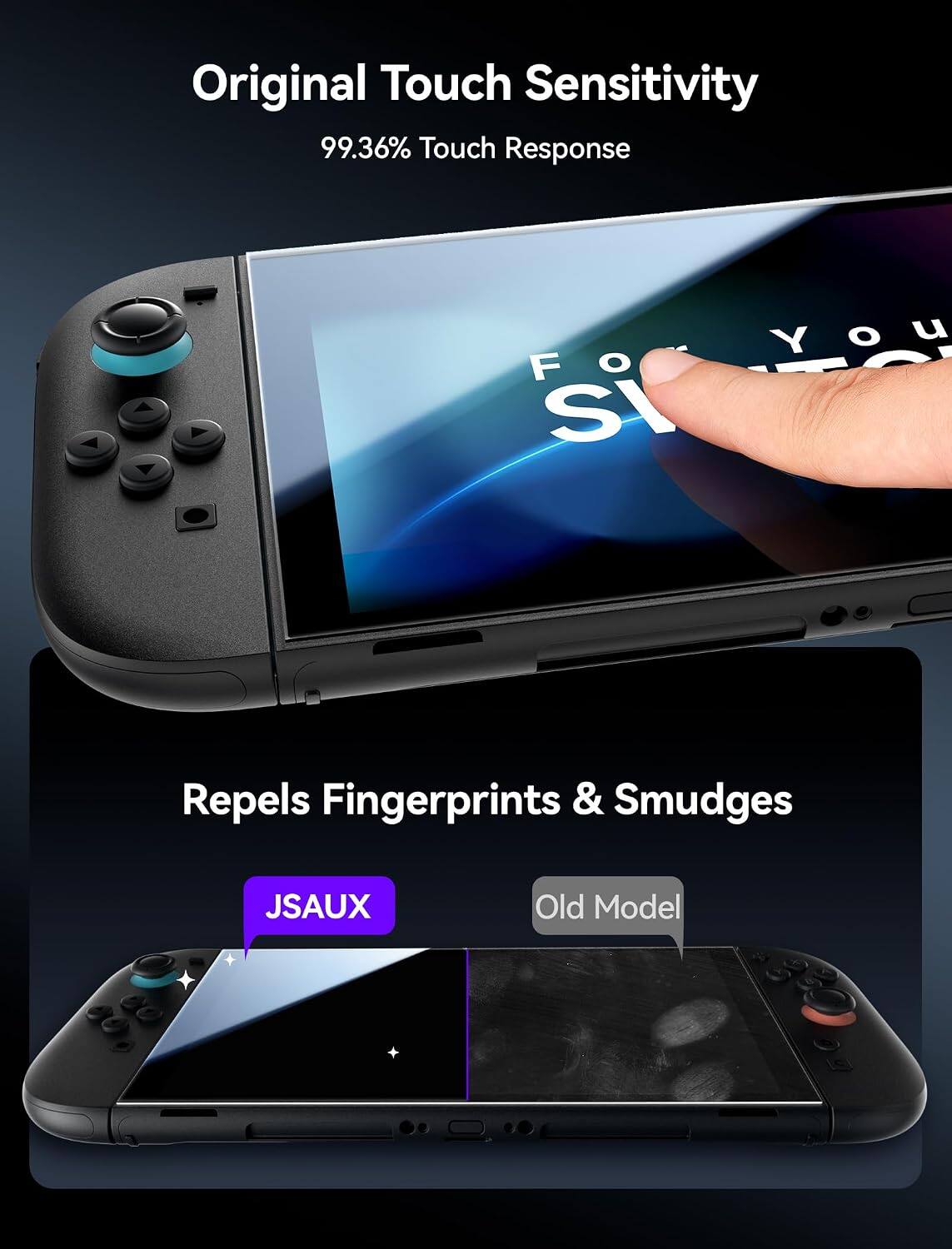 Original Touch Sensitivity  
99.36% Touch Response  

Repels Fingerprints & Smudges  

JSAUX  
Old Model