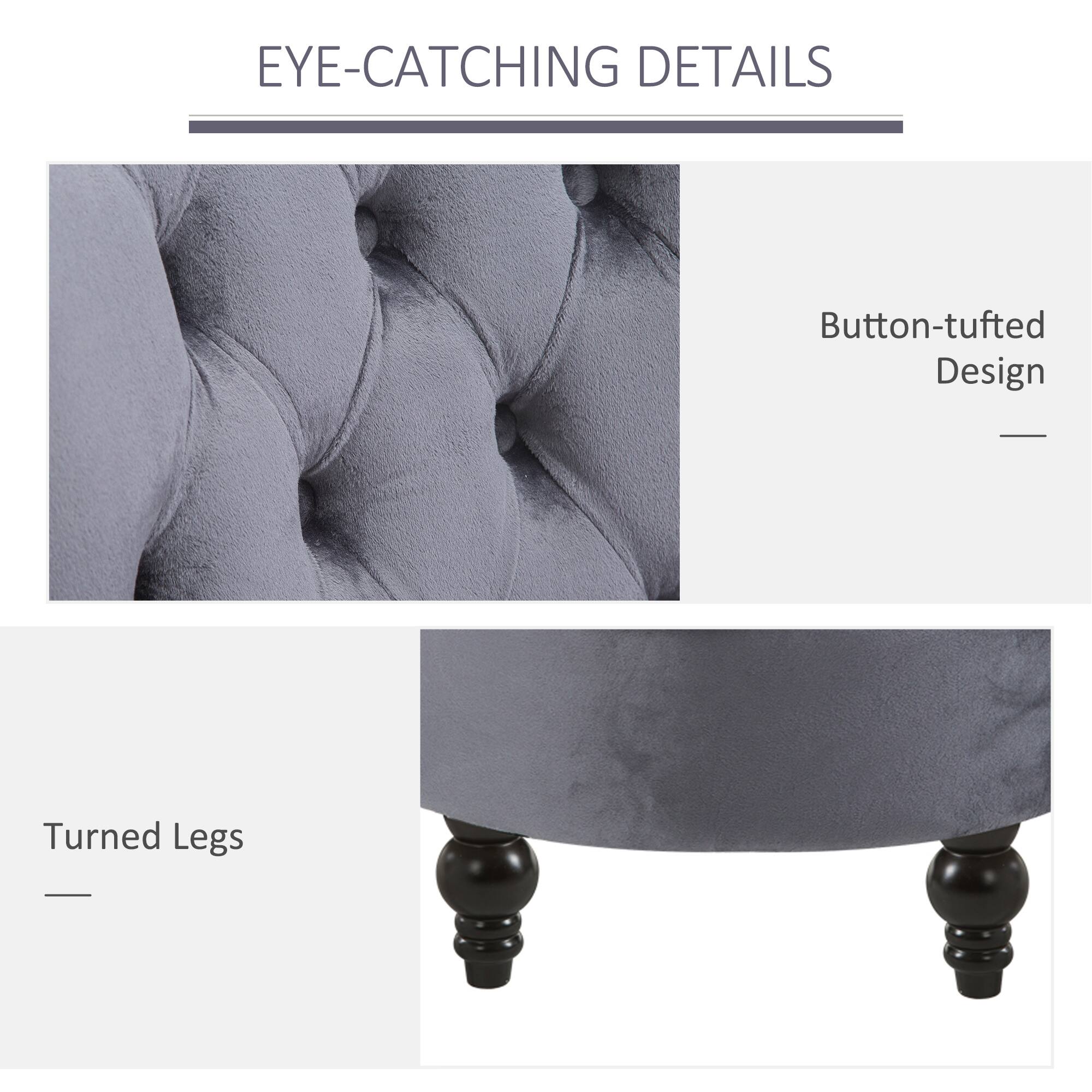 EYE-CATCHING DETAILS

Button-tufted Design

Turned Legs