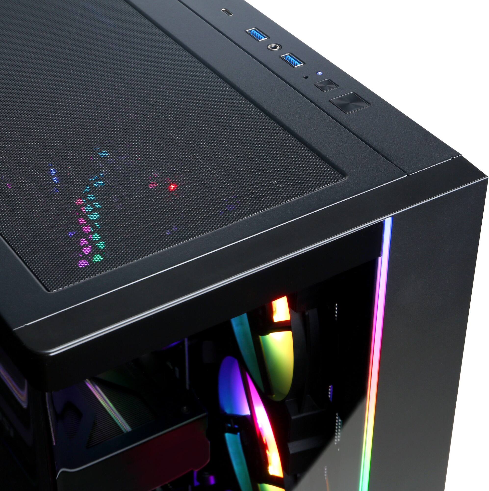Alt View 2. CyberPowerPC - Gaming Desktop - AMD Ryzen 7 9700X 2024 - NVIDIA GeForce RTX 5070 12GB - 32GB DDR5 Memory - 2TB SSD Storage - Black.