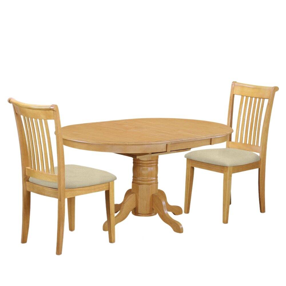 Alt View 1. FurniFact - Oak Solid Wood 5 Pc Breakfast Nook Table Set - Brown.