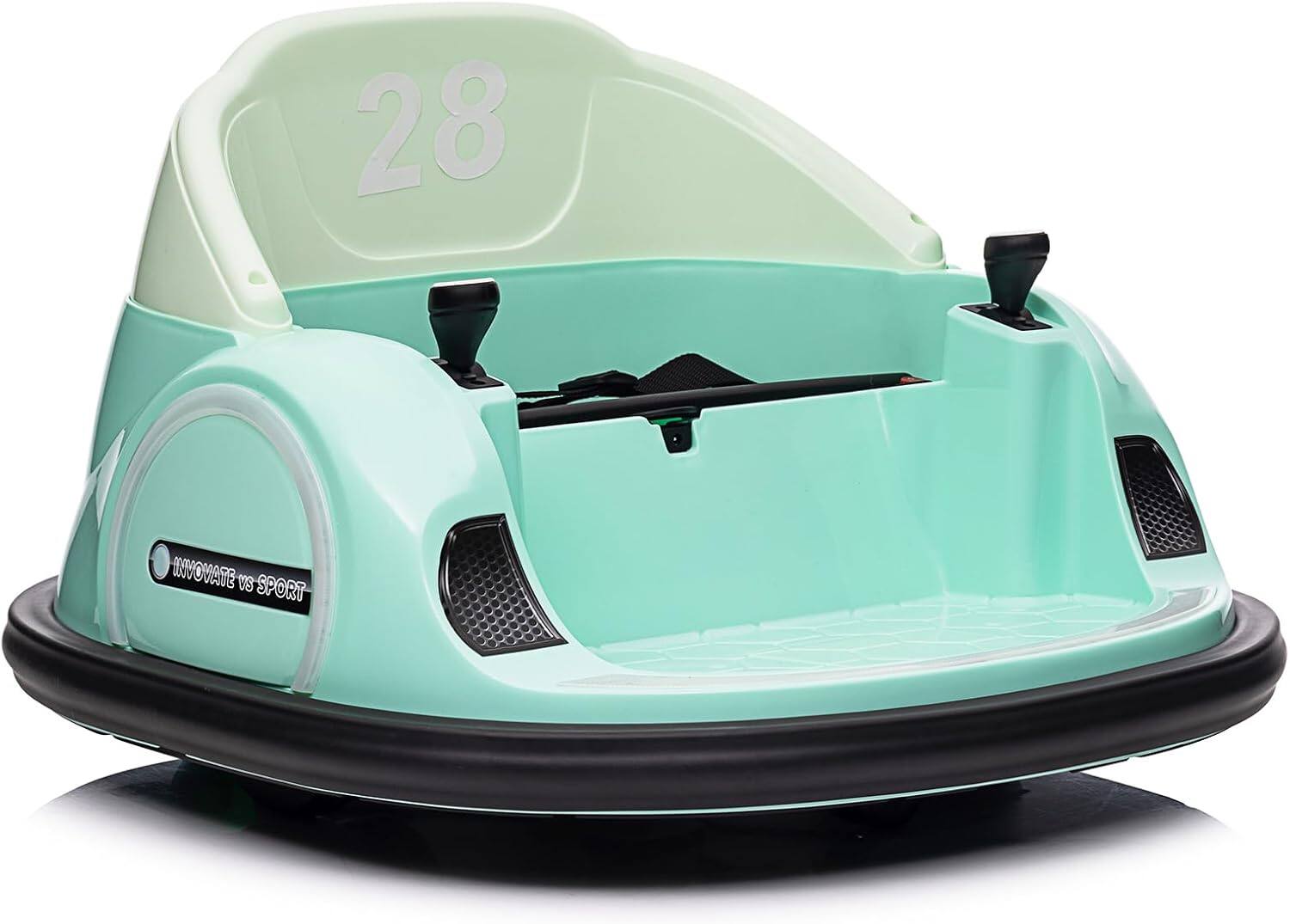 Homhougo - 12V Kids Ride On Bumper Car Electric Vehicle for Toddlers Ride on Toy Bumping Car with Remote Control, Battery Display