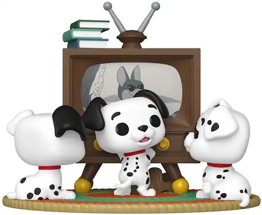Front. Funko - Funko POP! Moments: 101 Dalmatians, Rolly, Patch and Lucky with TV - COLLECTIBLES - Multicolor.