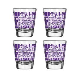 Logo Brands - LSU Tigers 4-Pack 2oz. Shot Glass Set - Multicolor