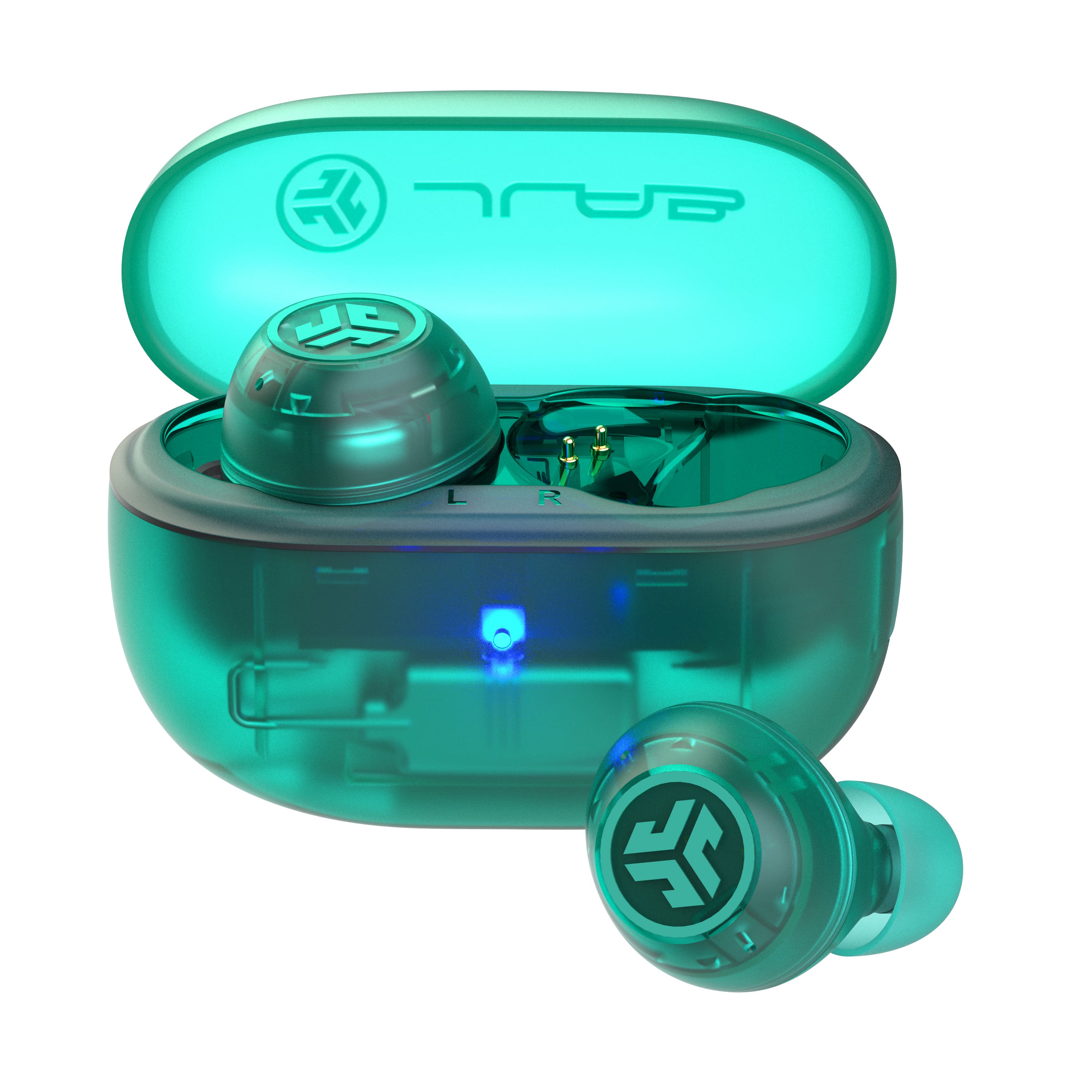 JLab - Go Pop ANC True Wireless Earbuds - Transparent Teal
