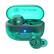 Front. JLab - GO Pop ANC True Wireless Bluetooth Earbuds with Active Noise Cancelling, 24+ Hour Battery & Custom EQ - Transparent Teal.