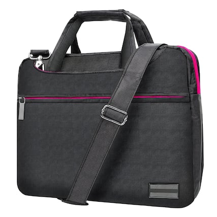 Front. Kitcheniva - Crossbody Messenger Bag For 13" Laptop - Gray-Pink.