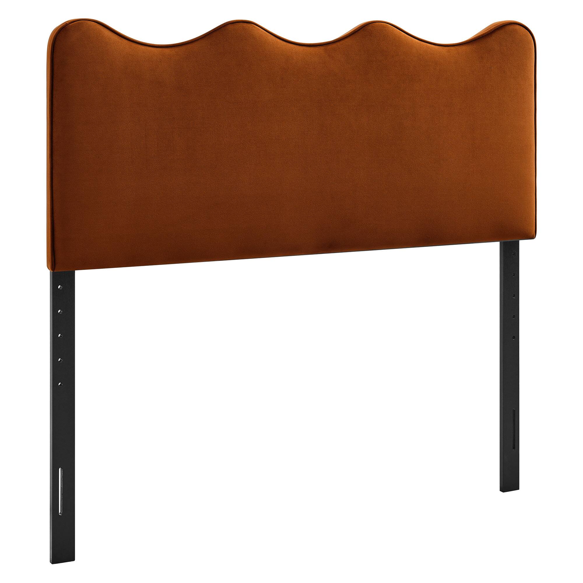 Angle. Modway - Athena Upholstered Headboard by Modway - Rust.