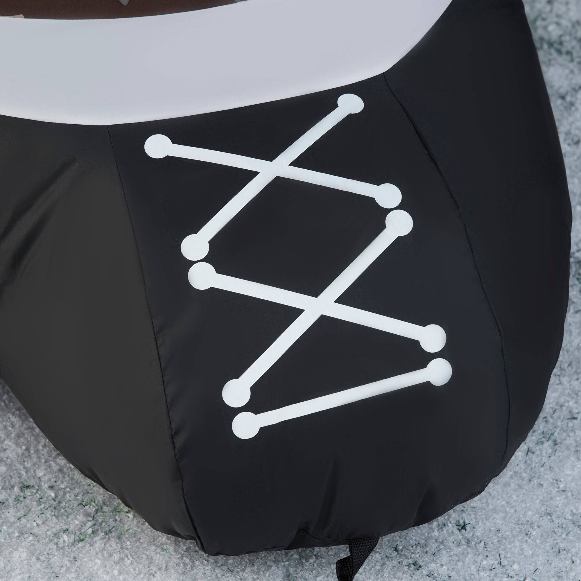 Alt View 8. Homcom - 8ft Inflatable Santa in Camouflage, Outdoor Blow-Up Yard Christmas Decor with LED Lights - Camo,White, Red.