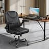 Pinmoco - Ergonomic PU Leather Office Chair, Executive Computer Desk Chair - Black
