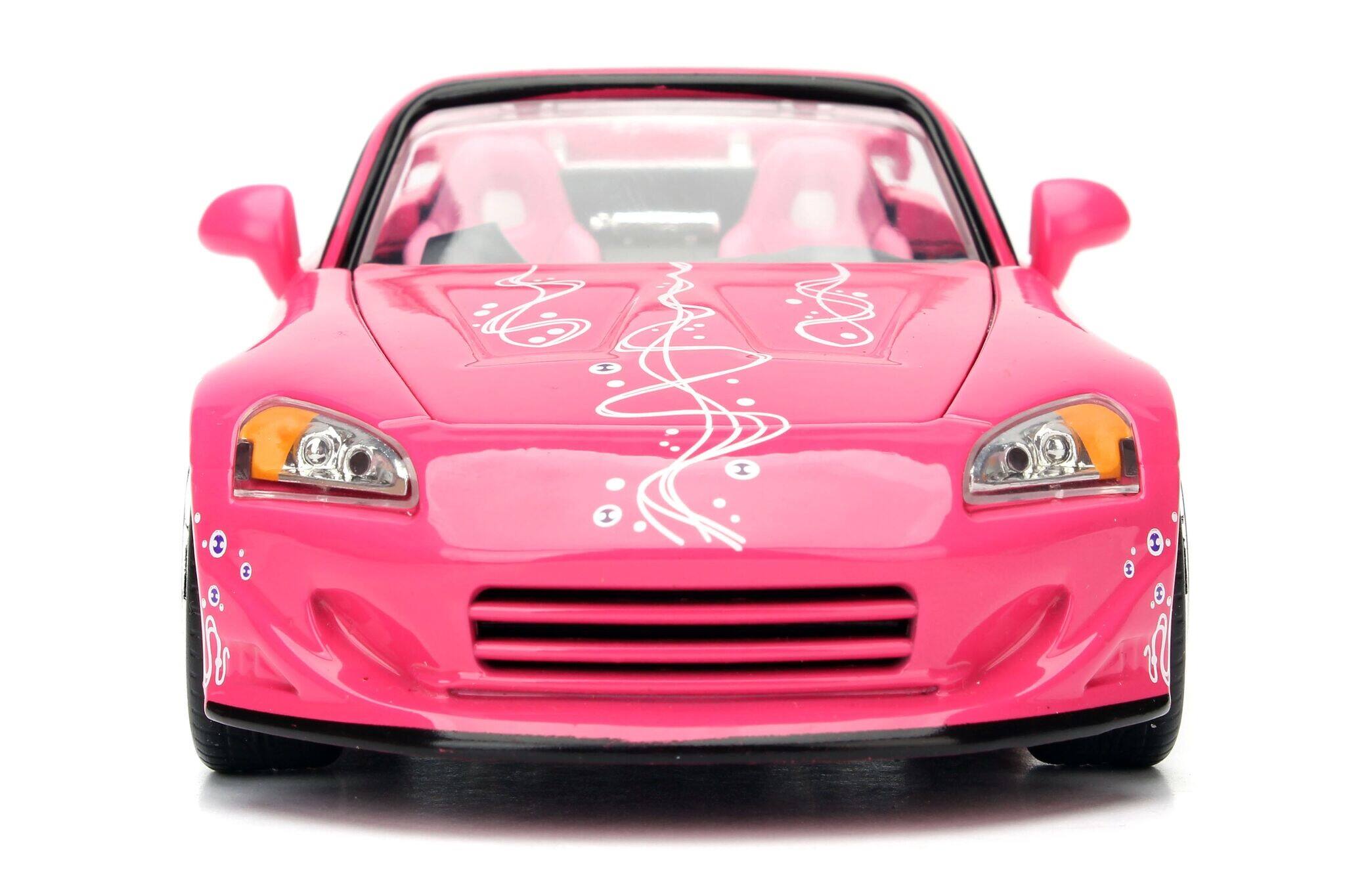 Alt View 2. Jada - Suki's 2001 Honda S2000 Convertible Pink "25 Years of Fast & Furious" "2 Fast 2 Furious" (2003) Movie 1/24 Model by Jada.