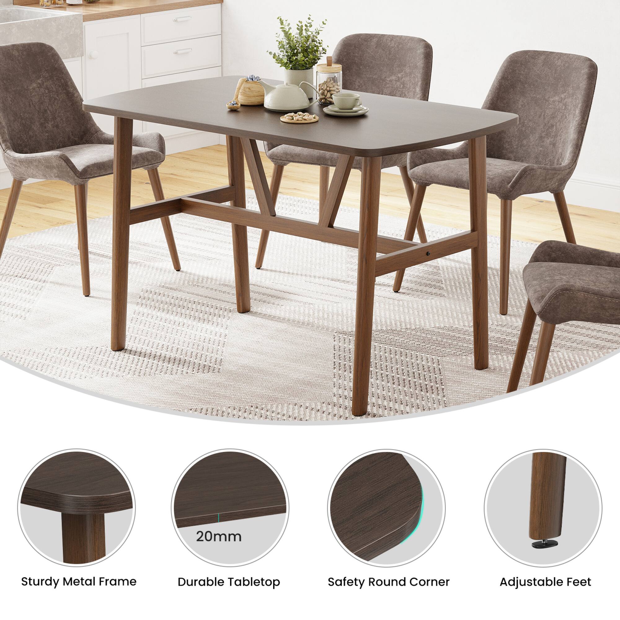 - Sturdy Metal Frame
- Durable Tabletop
- Safety Round Corner
- Adjustable Feet
- 20mm