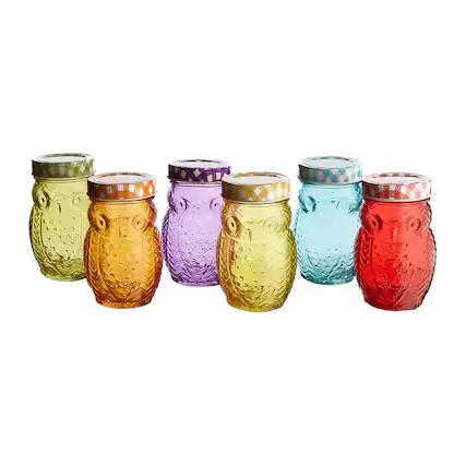 Front. Style Setter - Owl Colors Set of 6 Jars 15 OZ..