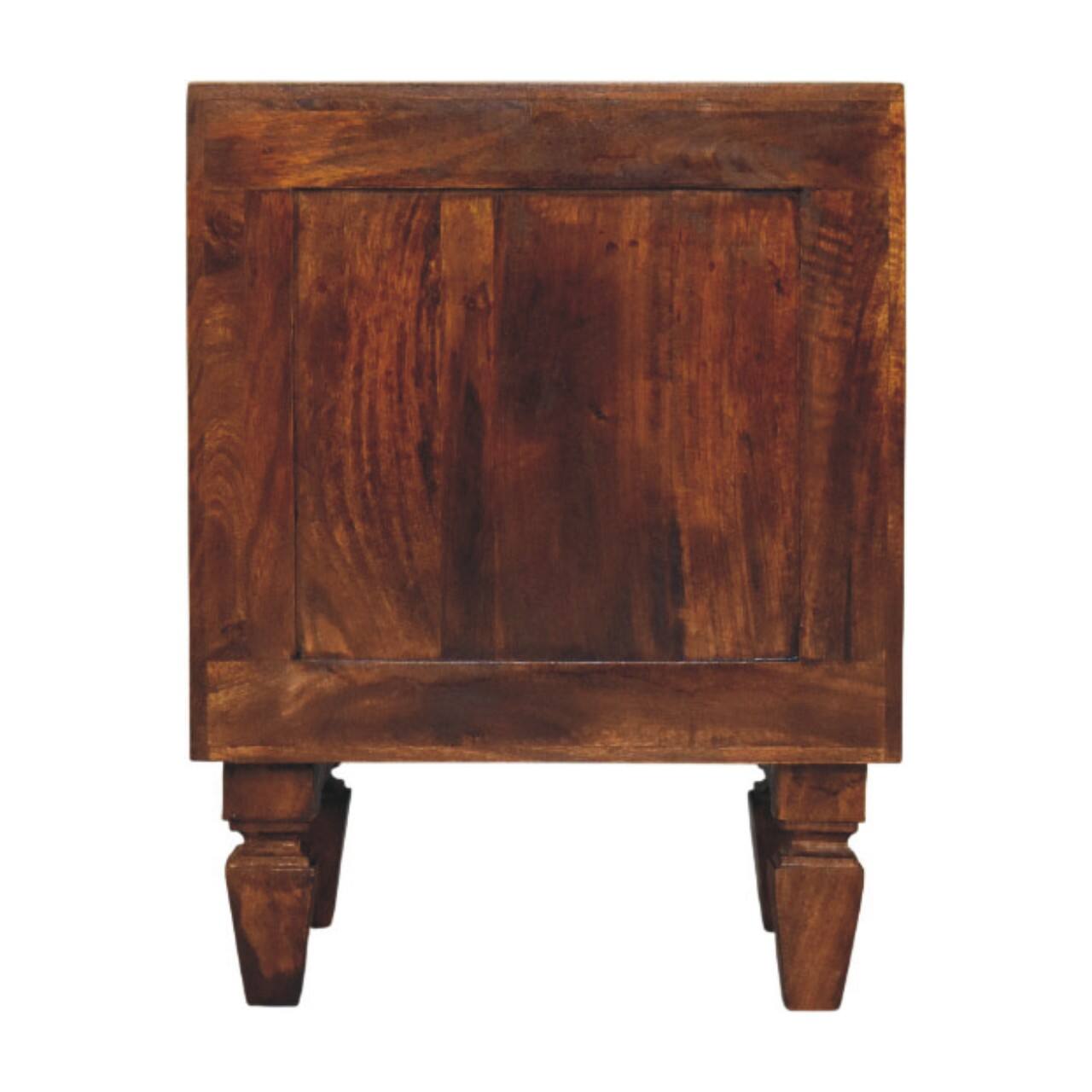 Alt View 4. Artisan Furniture - Artisan Furniture Solid Wood Harper Ribbed Chestnut Bedside - Brown.