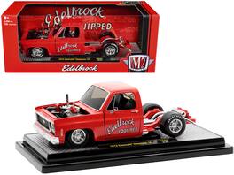 M2 - 1973 Chevrolet Cheyenne Super 10 Square Body Bedless Truck with "Edelbrock" Graphics 1/24 LTD 3550pcs - Bright Red