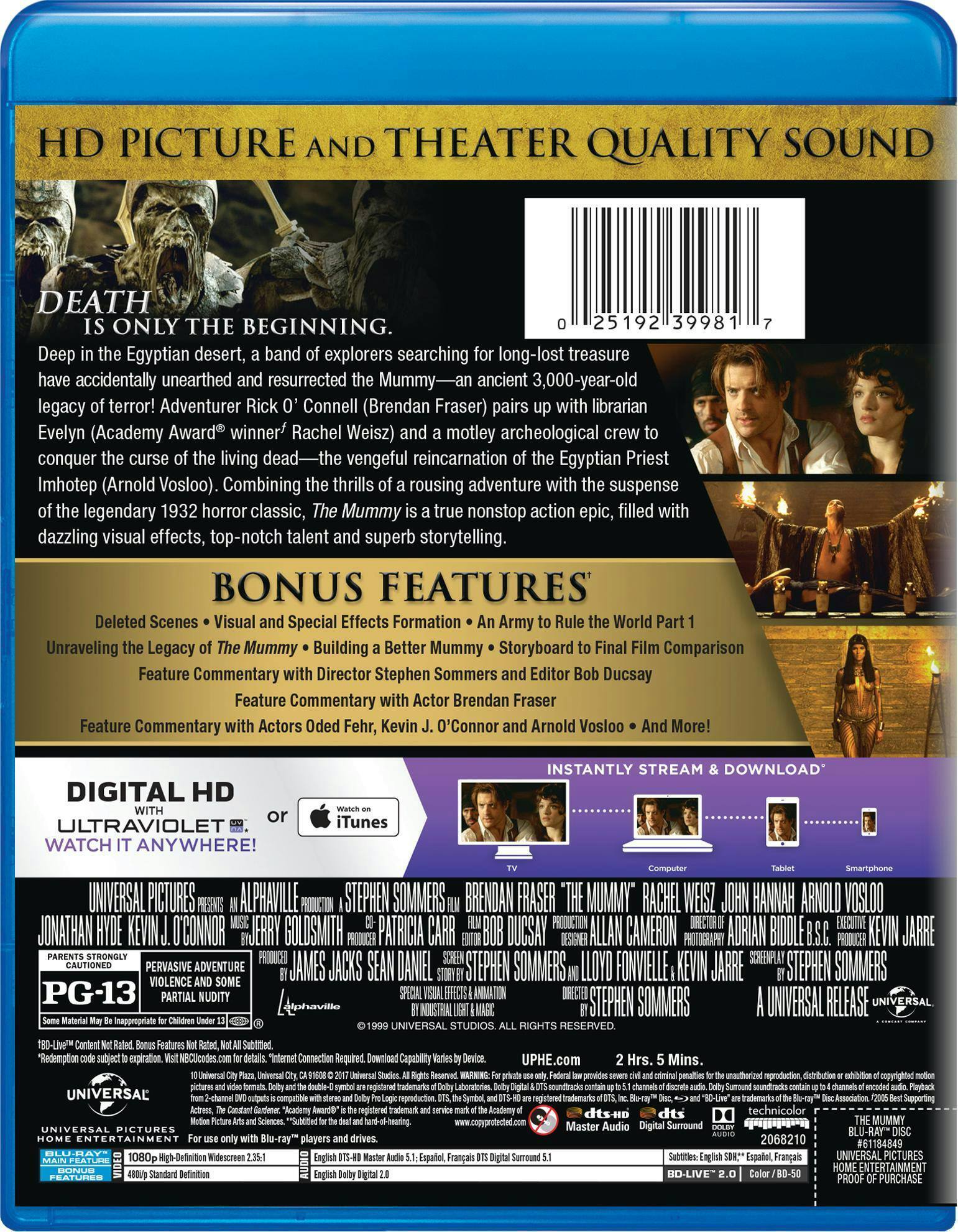 Angle. The Mummy (1999) (Digital) [Blu-ray].