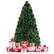 Front. Ecooso - 6ft Pre-Lit Artificial Christmas Tree Fiber Optic PVC for Vibrant Indoor Holiday Decor - Green.