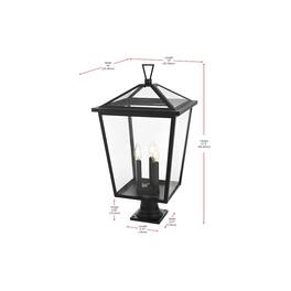 Elegant Lighting - Oxford 7 inch Outdoor Pendant - Black