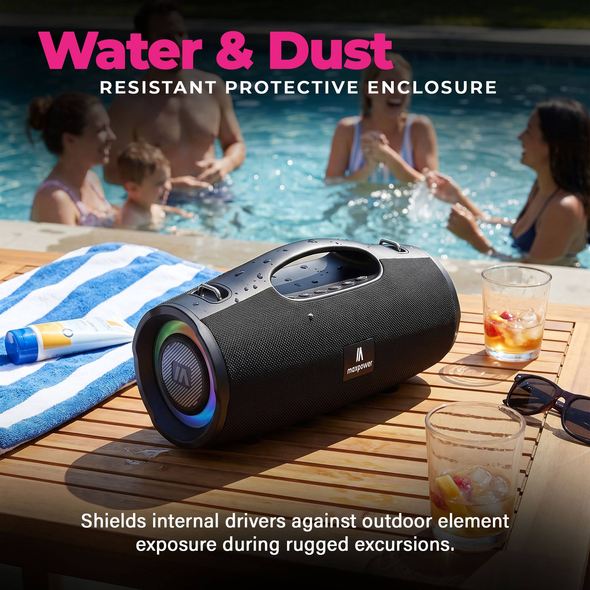 Water & Dust RESISTANT PROTECTIVE ENCLOSURE

maxpower

Shields internal drivers against outdoor element exposure during rugged excursions.