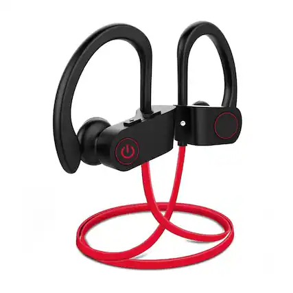 Front. Stock Preferred - Waterproof Bluetooth 5.0 Earbuds Wireless In-Ear Stereo Sport Headphones with Mic Red.