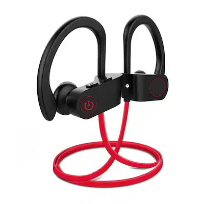 Waterproof Bluetooth 5.0 Earbuds – Sport Wireless Headphones With Ear Hooks, Built-In Mic, Stereo Sound