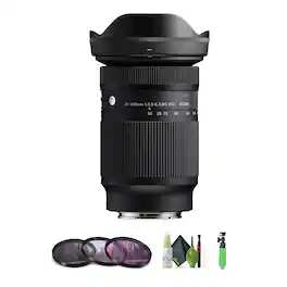 Bundle - Sigma - 20-200mm f/3.5-6.3 DG Lens (Sony E) 2 - Black