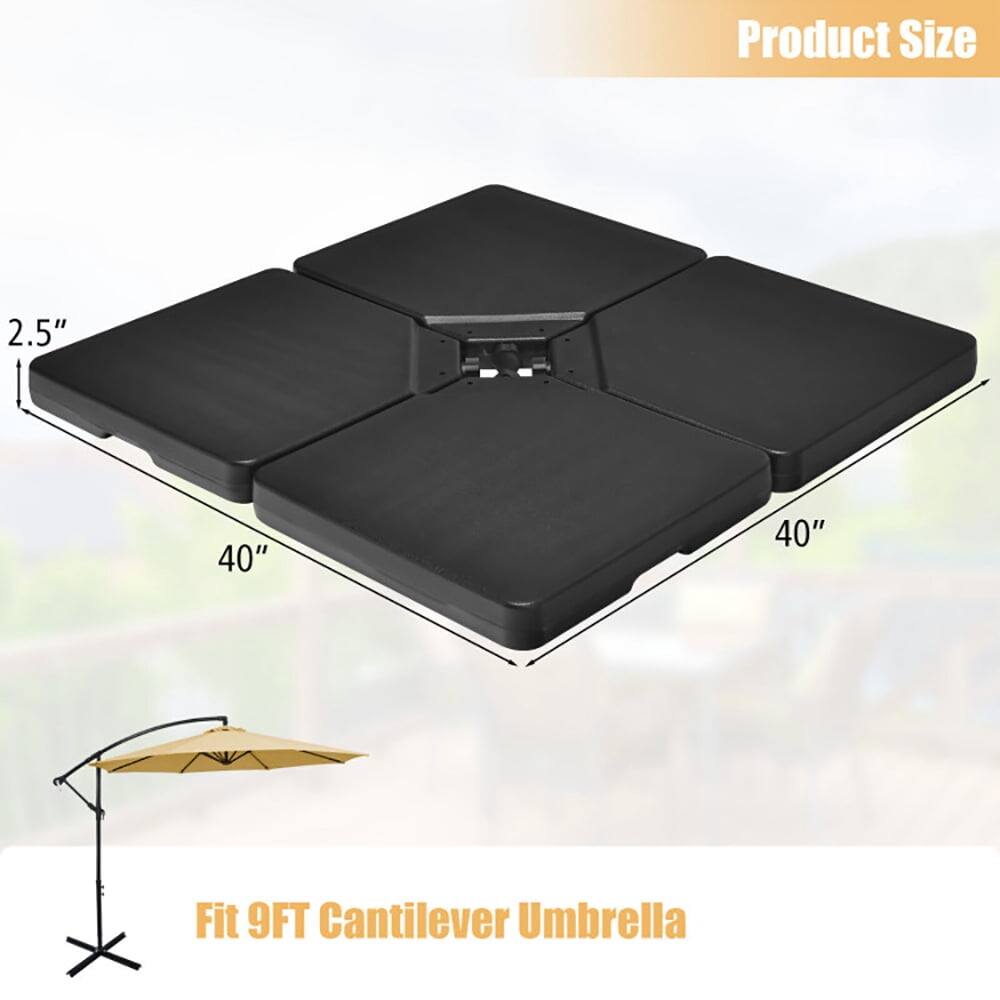 Product Size: 2.5" x 40" x 40"  
Fit 9FT Cantilever Umbrella