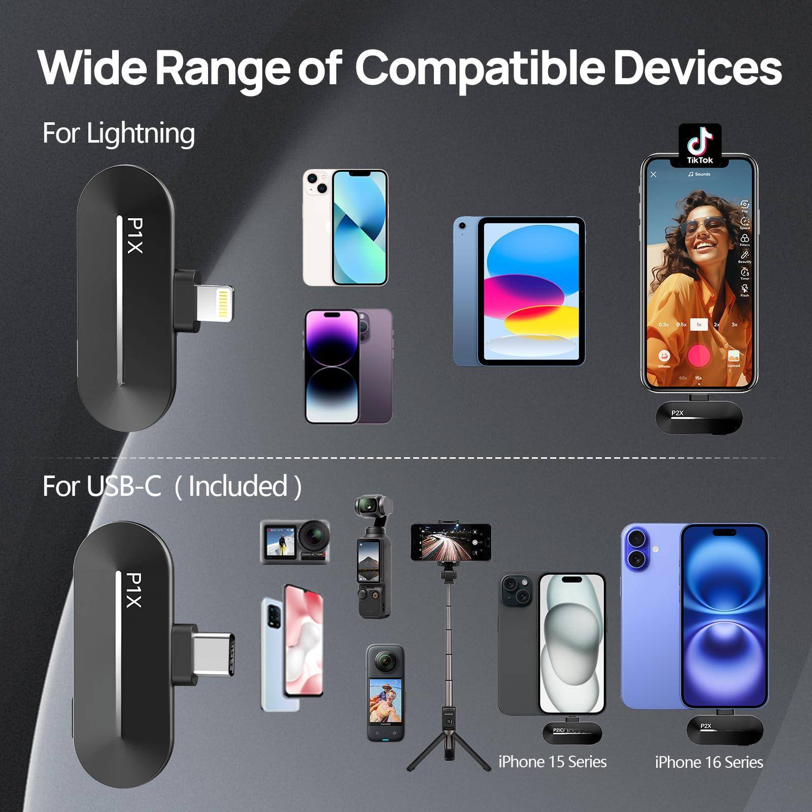 Wide Range of Compatible Devices

For Lightning

For USB-C (Included)

iPhone 15 Series

iPhone 16 Series