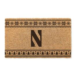 Jardine - Northwestern Wildcats 18" x 30" Holiday Coir Doormat - Brown