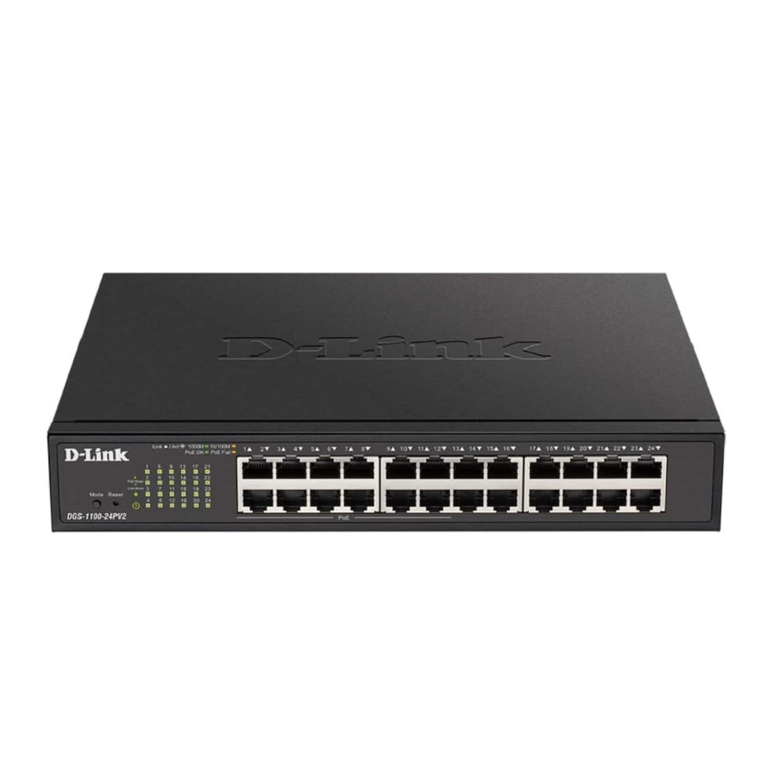 D-Link - 24-Port Gigabit Smart Managed PoE+ Switch