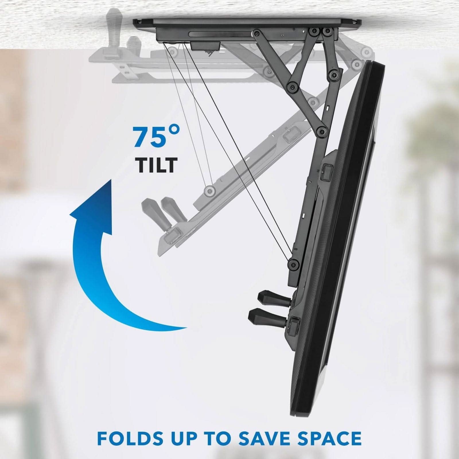 75° TILT  
FOLDS UP TO SAVE SPACE