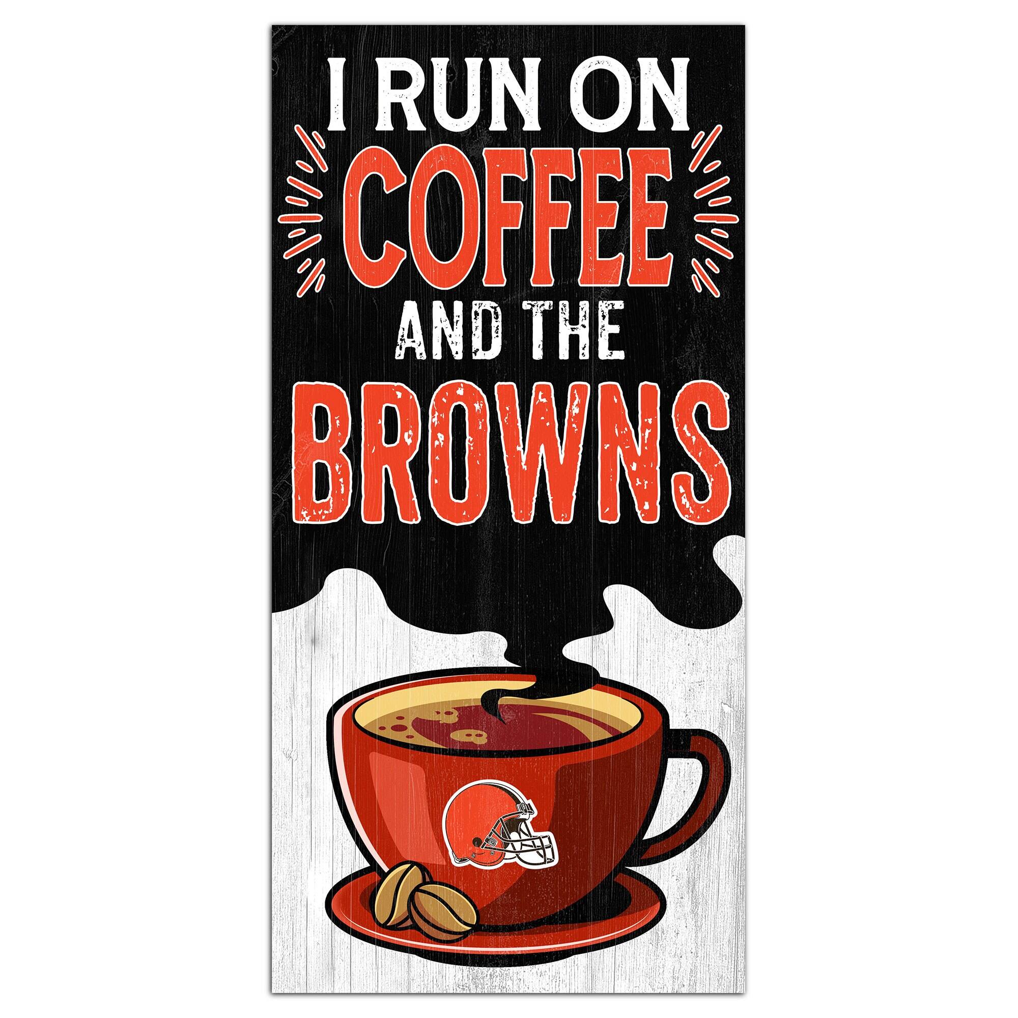Cleveland Browns 6" x 12" Coffee Wall Art