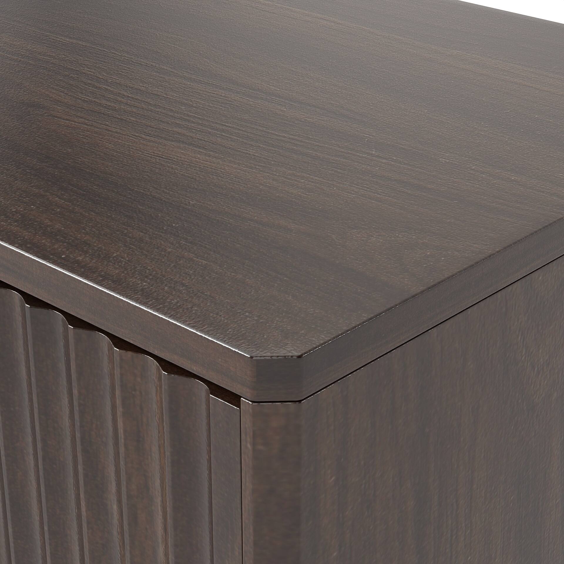 Alt View 3. COWLOWN - 10 Gallon Tilt-Out Trash Can Cabinet with Drawer and Pull-Out Bin Walnut Finish - Walnut.