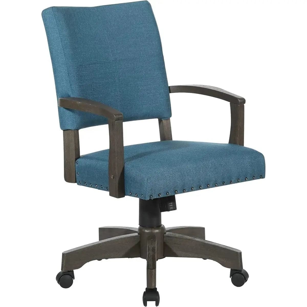 Office Star Products - Santina Deluxe Cushioned Banker's Chair for Elegant Home Office - Beige
