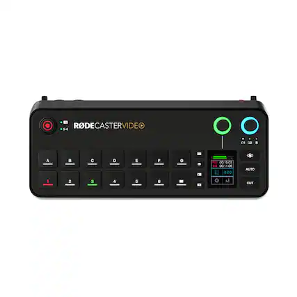 RODECASER VIDEO
A B C D E F G
1 2 3 4 5 6
00:15:03
00:11:08
2.0
AUTO
CUT