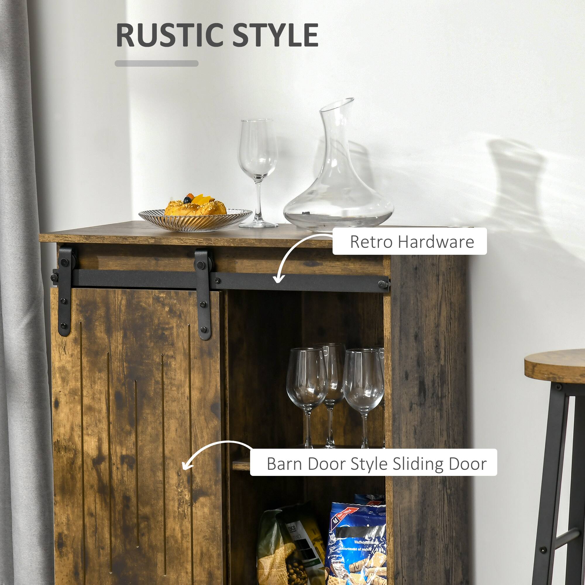 RUSTIC STYLE

- Retro Hardware
- Barn Door Style Sliding Door